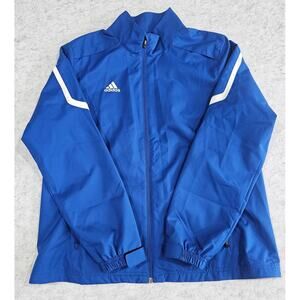 Adidas Windbreaker Jacket, Team, Mesh Lined, Blue White, Womens  Sz XL